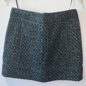 Forest Green Tweed J Crew Skirt